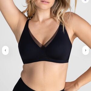 honeylove crossover v-neck bra in vamp 44C / 44D - NWT